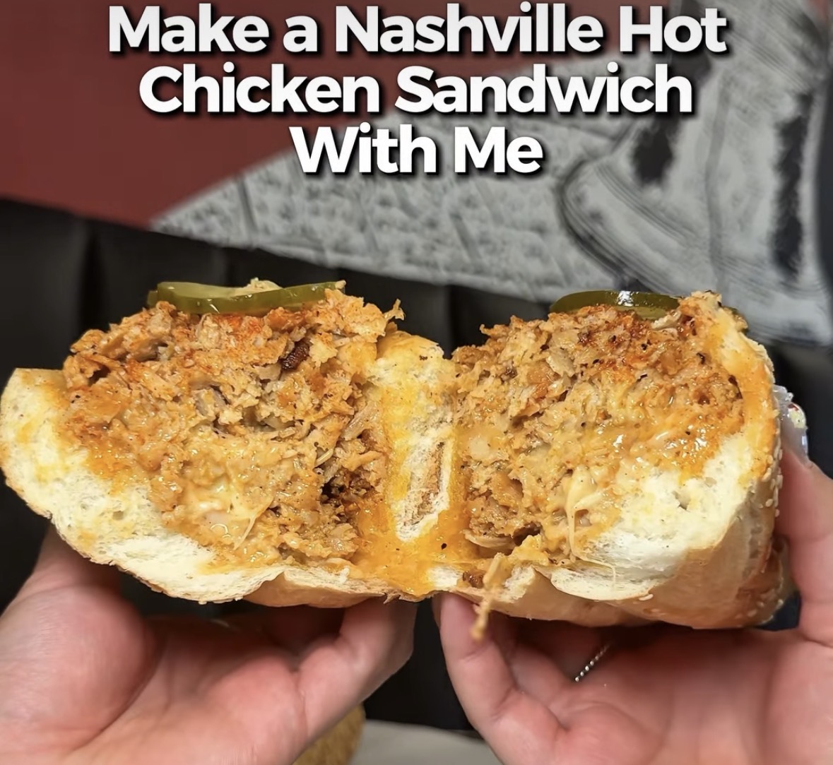 Nashville Hot Chicken Steak with Cooper Sharp and pickles